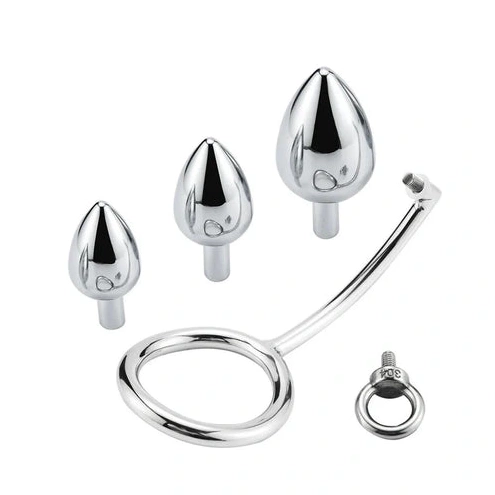 4663 with Anal Cock Hook Stainless Set DiscreetChoice Ring Steel 1124